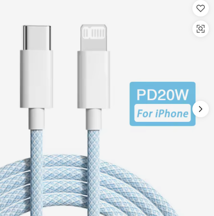 Schnellladekabel 3A 2M für Lightning Datenkabel